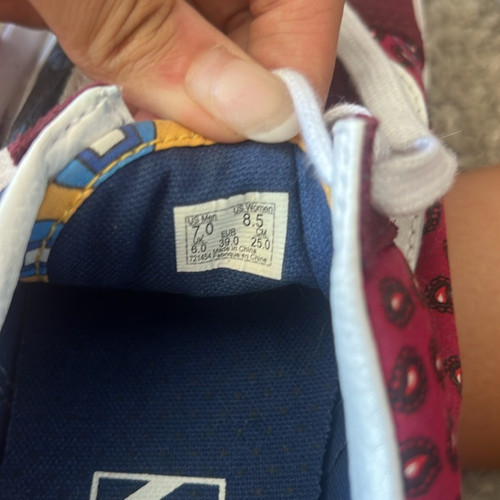 Multi Colored Patterned Vans! Never Worn!! - image 5